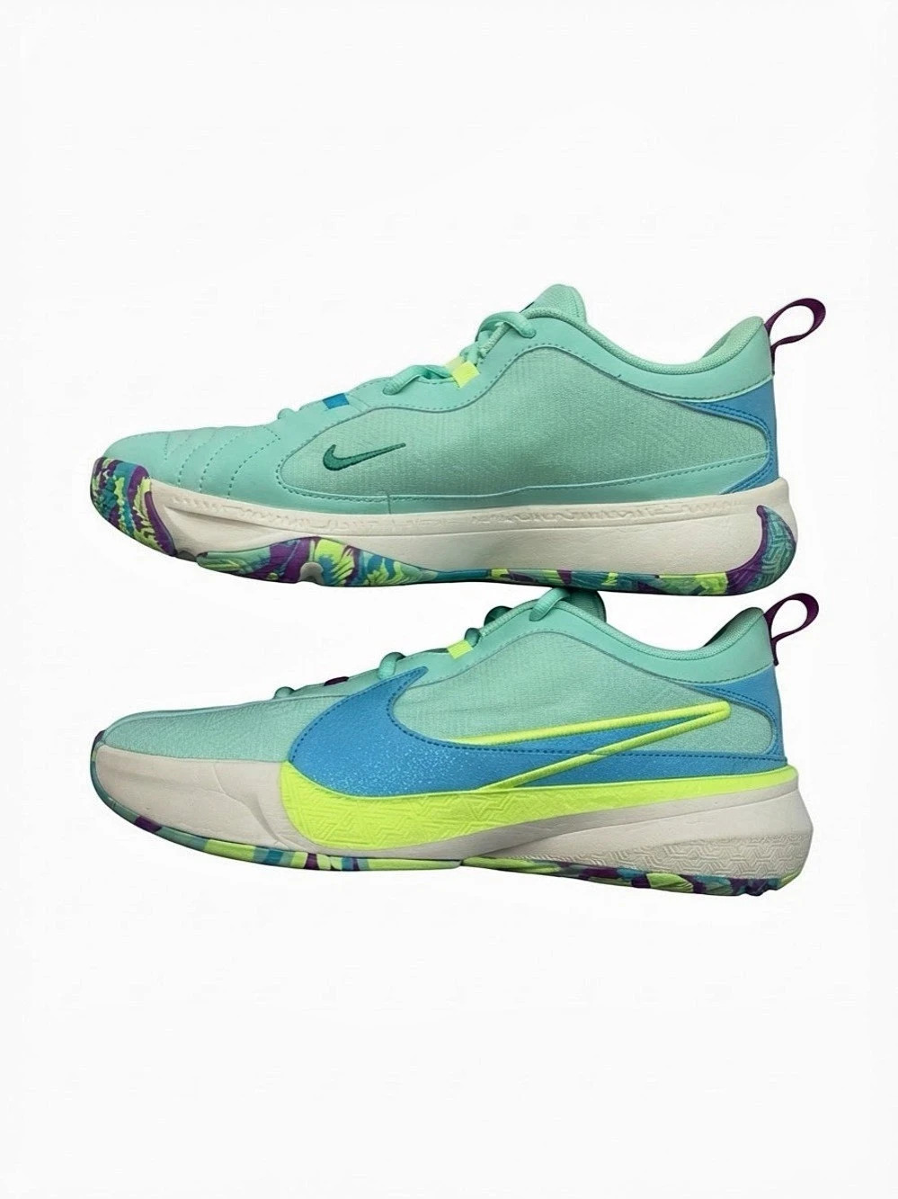 Nike Zoom Freak 5, 5.5Y Basketball Shoes Emerald Rise/Blue Lighting DZ4486 300